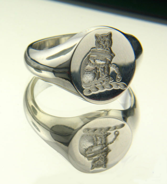 Product image for Irish Rings - Sterling Silver Coat of Arms Ring and Wax Seal - Medium