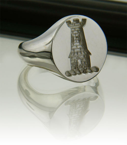 Product image for Irish Rings - Sterling Silver Family Crest Ring - Large