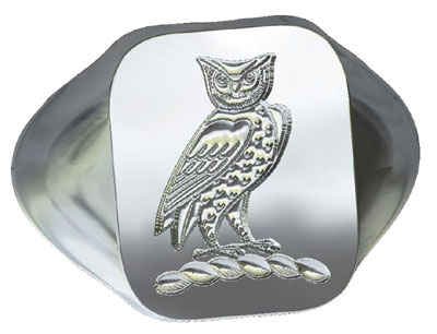 Product image for Irish Rings - Sterling Silver Family Crest Cushion Shaped Ring