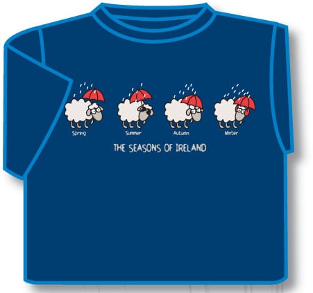 Product image for Kids The Seasons of Ireland Irish T-Shirt - Blue