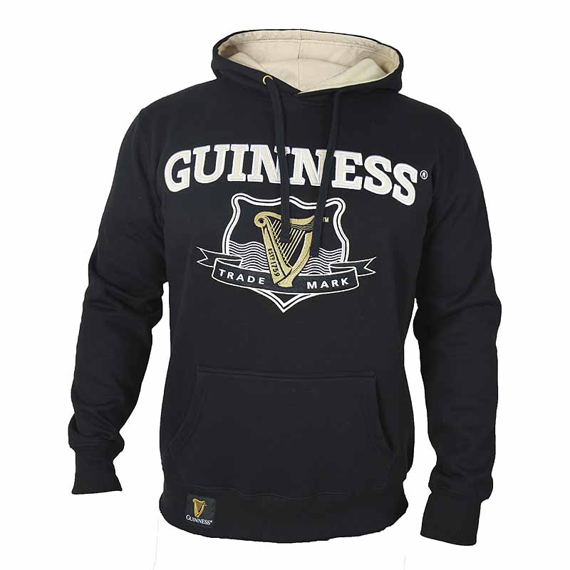 Product image for Irish Sweatshirts | Guinness Black Hooded Sweatshirt