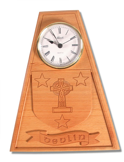 Product image for Personalized Family Crest Wood Clock