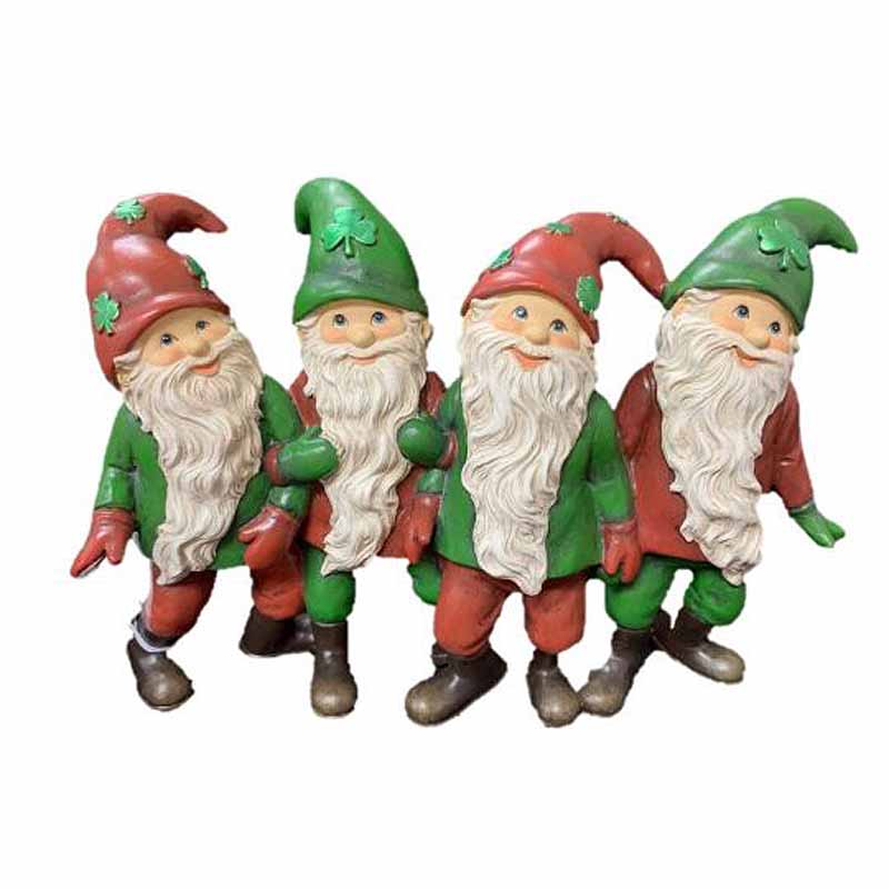 Product image for Irish Christmas | Four Happy Santa Elves Figurine