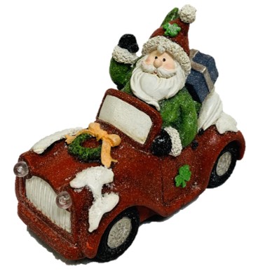 Product image for Irish Christmas | Santas New Wheels Light Up LED Ornament