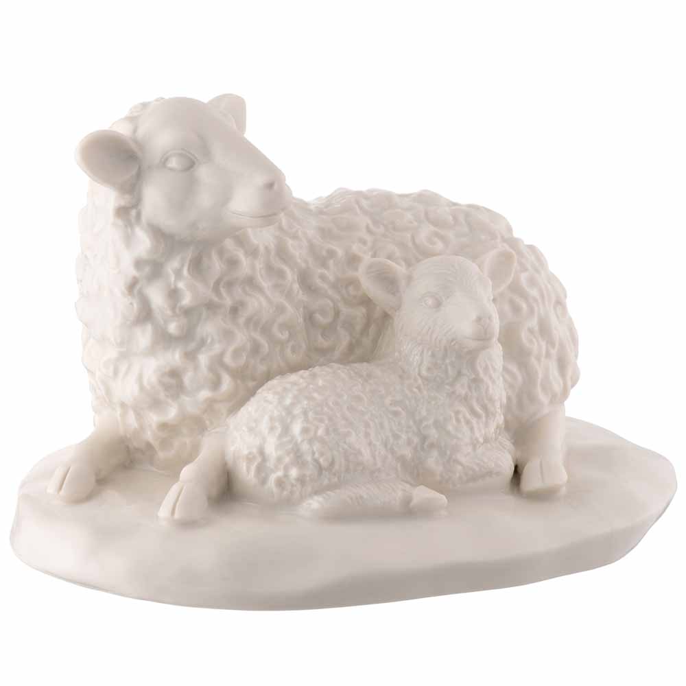 Product image for Belleek Pottery | Irish Sheep & Lamb Ornament