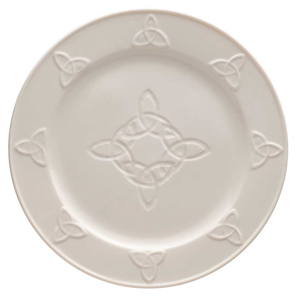 Product image for Celtic Trinity Knot Dinner Plate | Belleek Irish Pottery