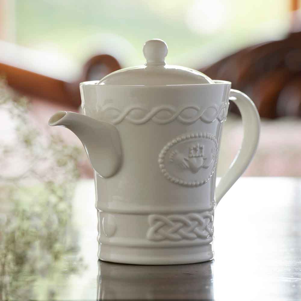 Product image for Belleek Pottery | Irish Claddagh Large Beverage Pot