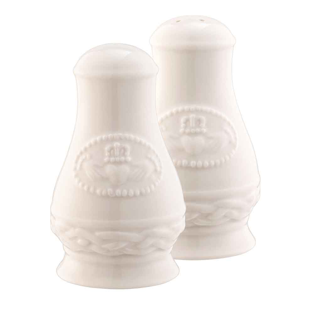 Product image for Belleek Pottery | Irish Claddagh Salt & Pepper Set