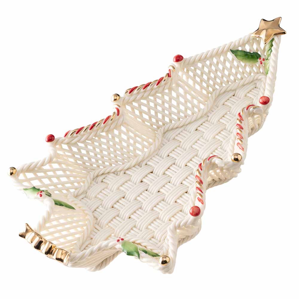 Product image for Belleek Pottery | Irish Christmas Tree Basket