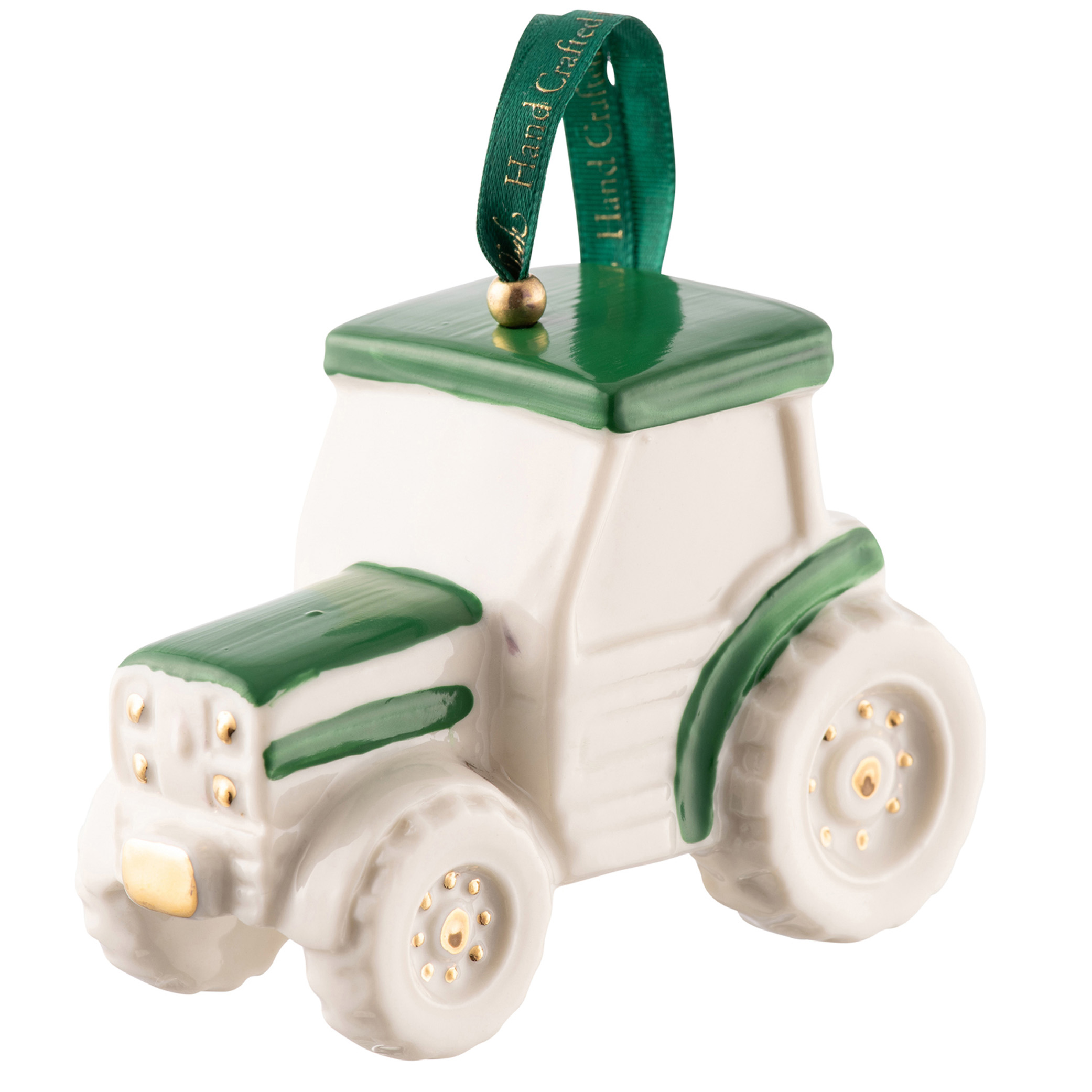 Product image for Irish Christmas | Belleek Pottery Tractor Ornament