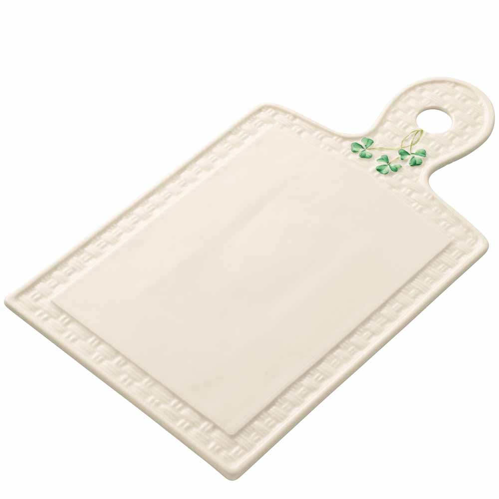 Product image for Belleek Pottery | Irish Shamrock Cheese Board