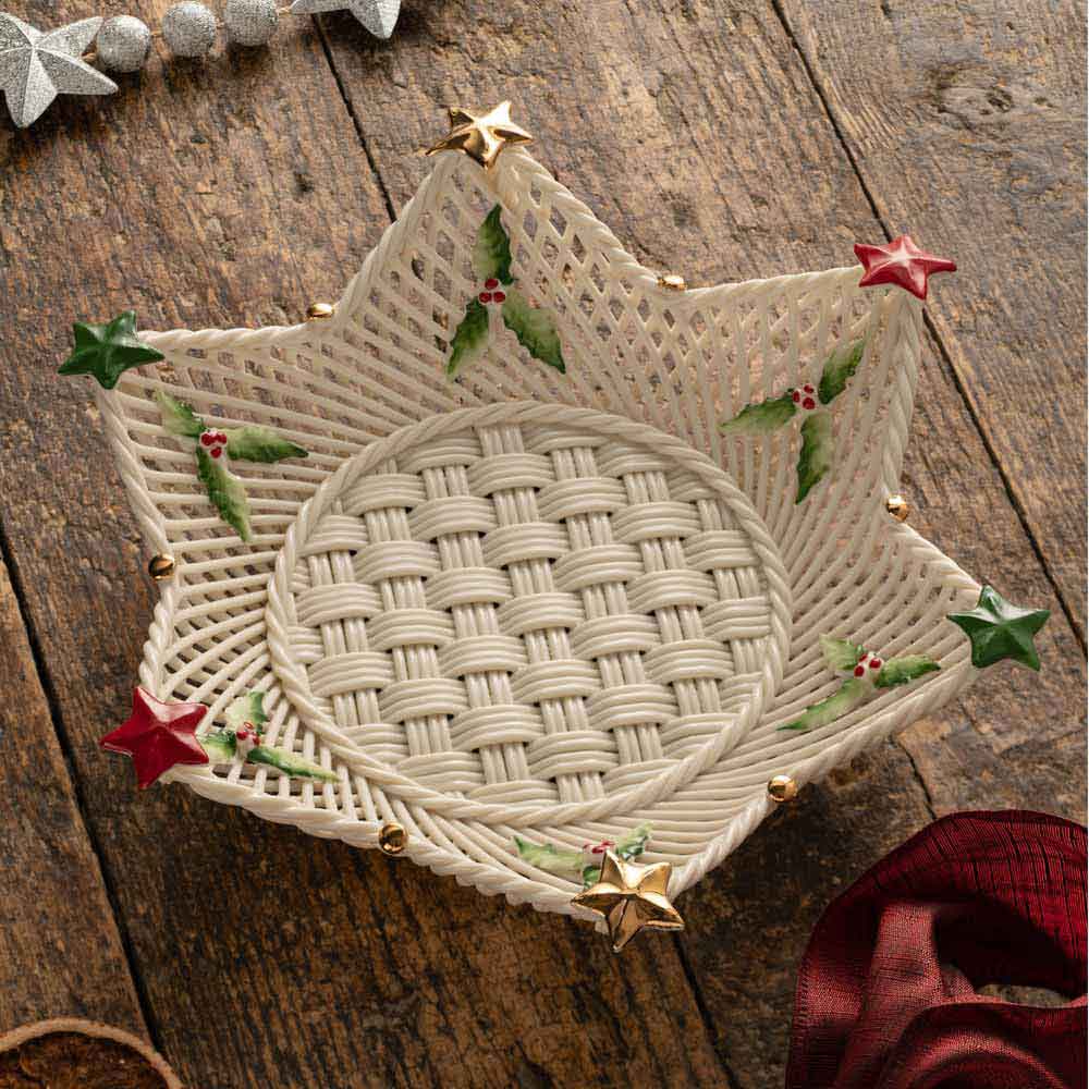 Product image for Belleek Pottery | Irish Star Basket