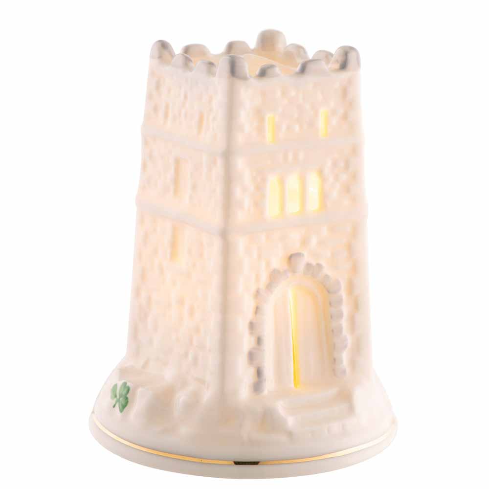 Product image for Belleek Pottery | Monea Castle Irish Shamrock LED  Light