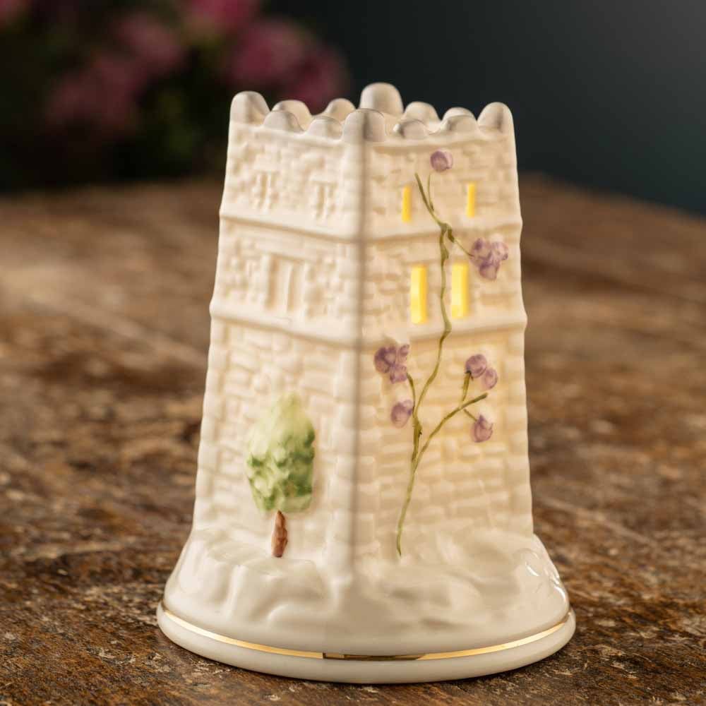 Product image for Belleek Pottery | Monea Castle Irish Shamrock LED  Light