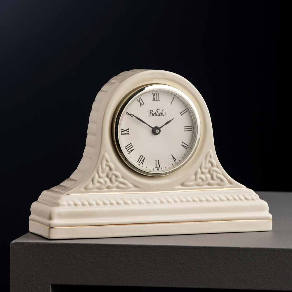 Product image for Belleek Pottery | Celtic Mantel Irish Clock