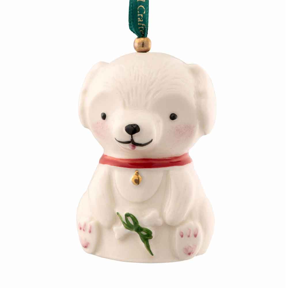 Product image for Irish Christmas | Belleek Doggy Hanging Ornament