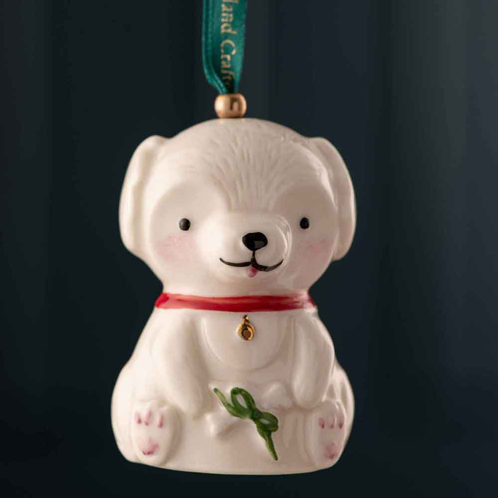Product image for Irish Christmas | Belleek Doggy Hanging Ornament