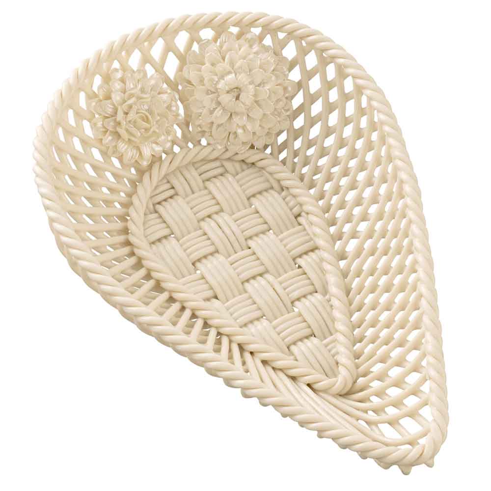 Product image for Belleek Pottery | Chrysanthemum Teardrop Irish Basket