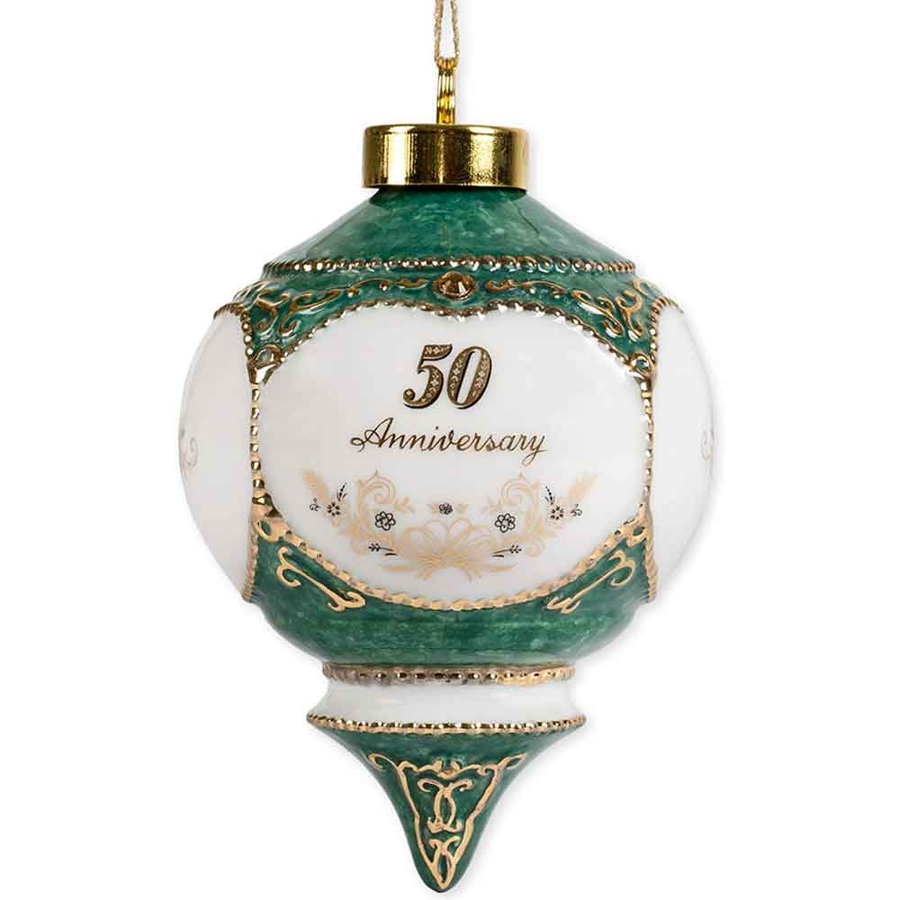 Product image for Irish Christmas | Shamrock Victorian Style Wedding Anniversary Ornament
