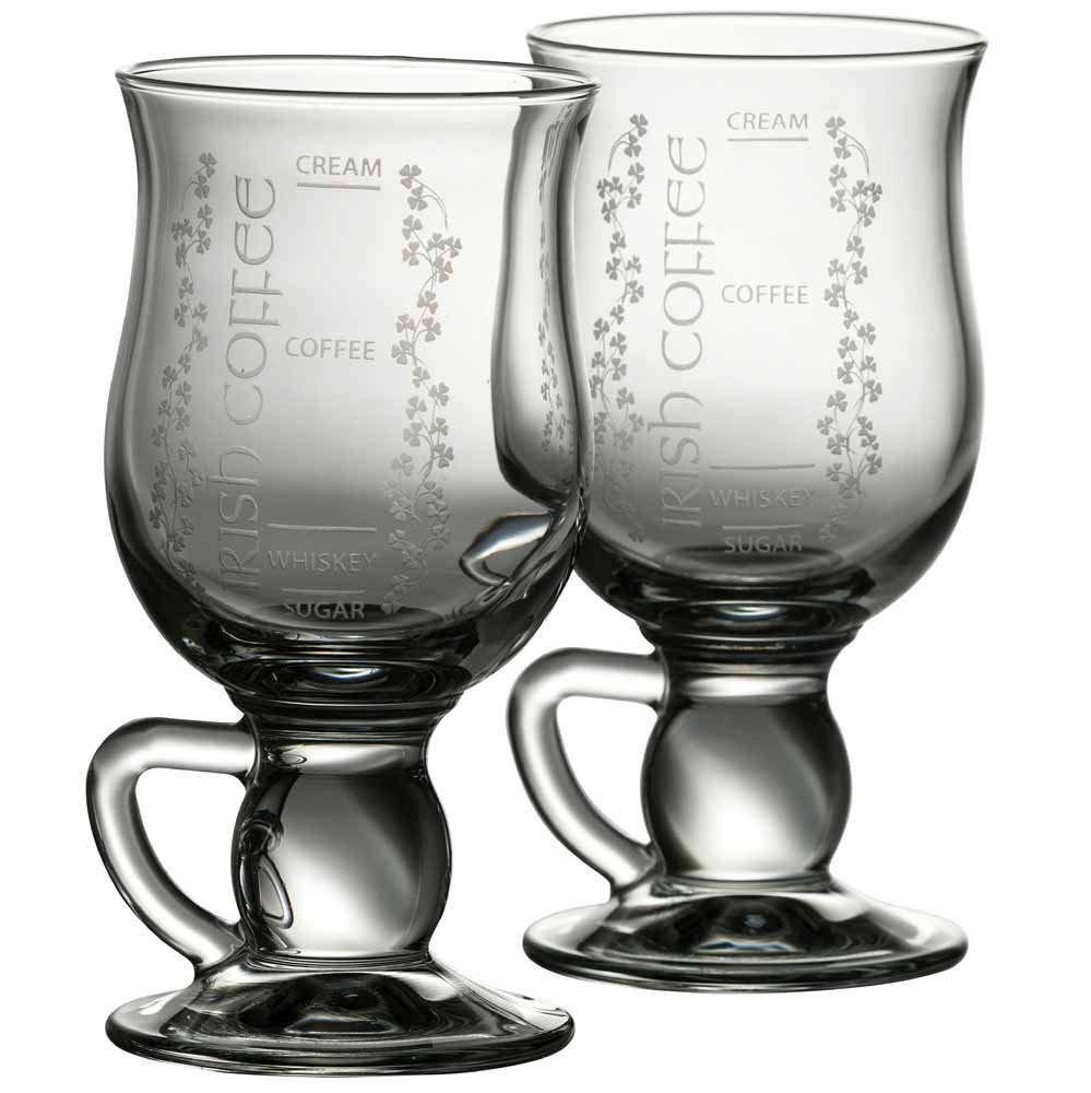 Product image for Galway Crystal Irish Coffee Glass Mugs Pair