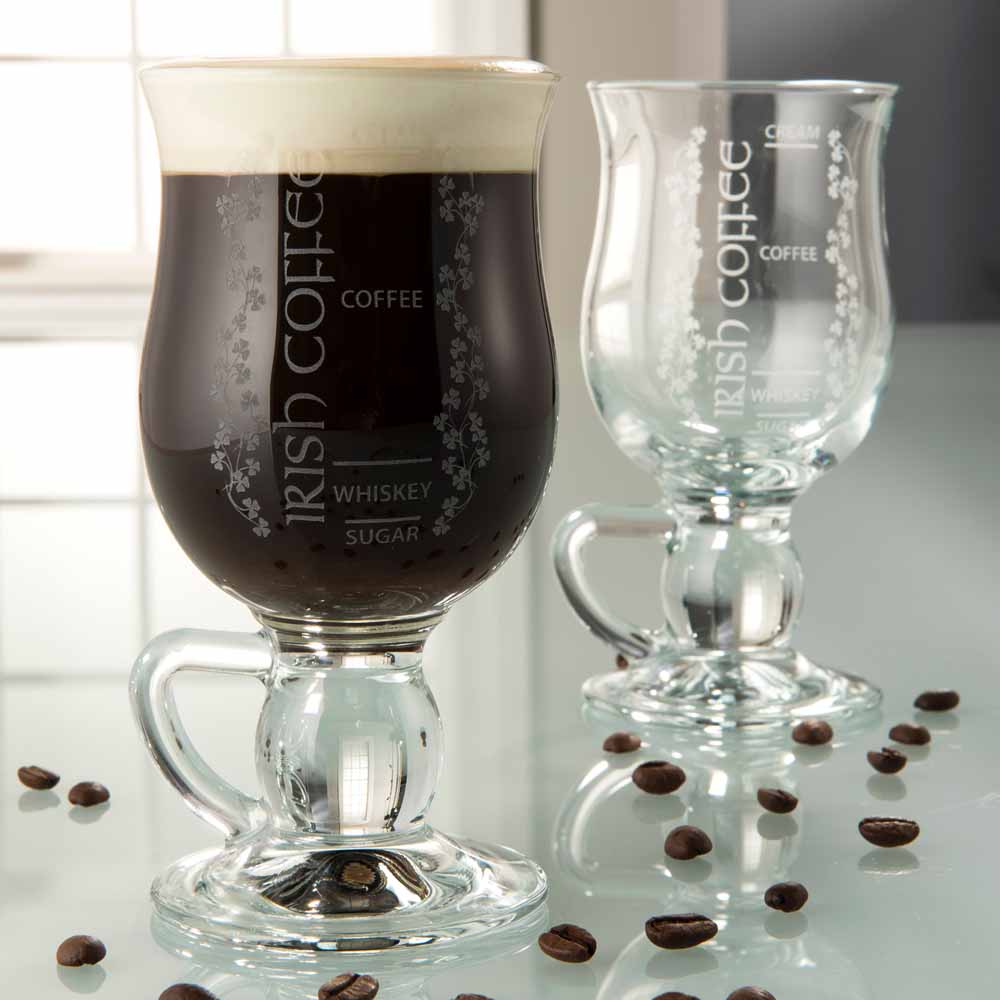 Product image for Galway Crystal Irish Coffee Glass Mugs Pair
