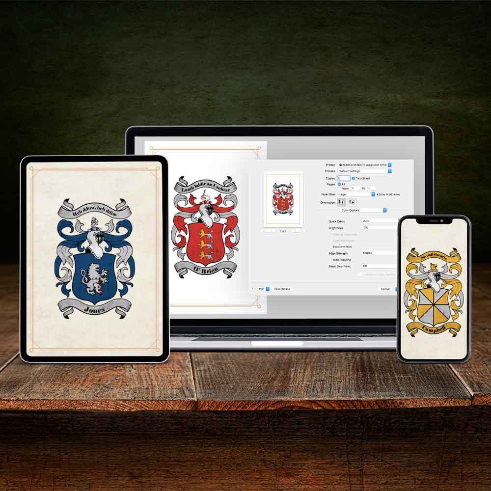 Product image for Irish Coat of Arms | Family Crest Digital