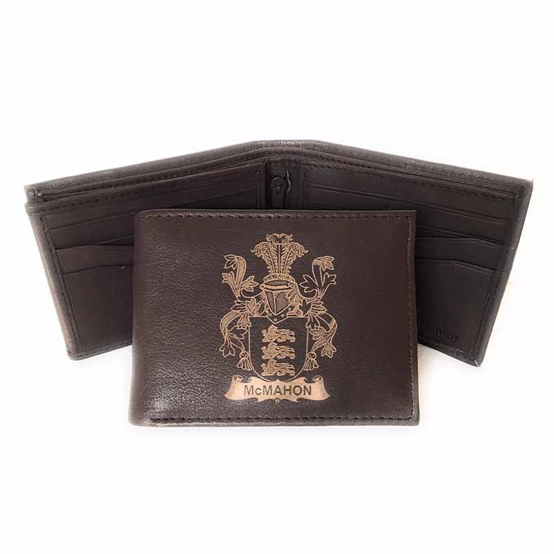 Product image for Irish Wallet | Family Crest Coat of Arms Leather Wallet