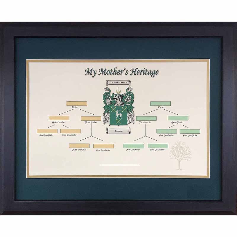 Product image for Irish Coat of Arms | Mother's Family Tree Framed Print