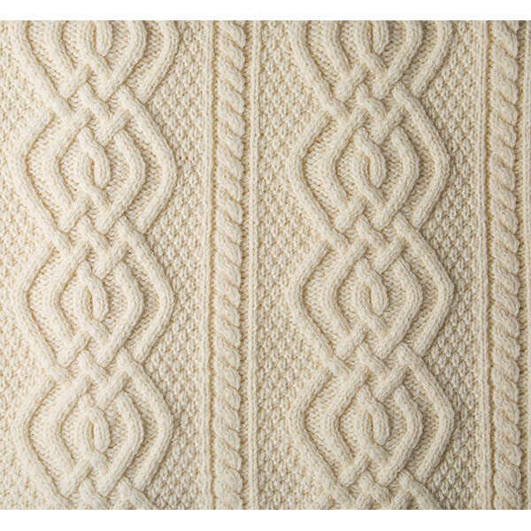 Product image for Irish Throw | Dara Merino Wool Aran Knit Throw