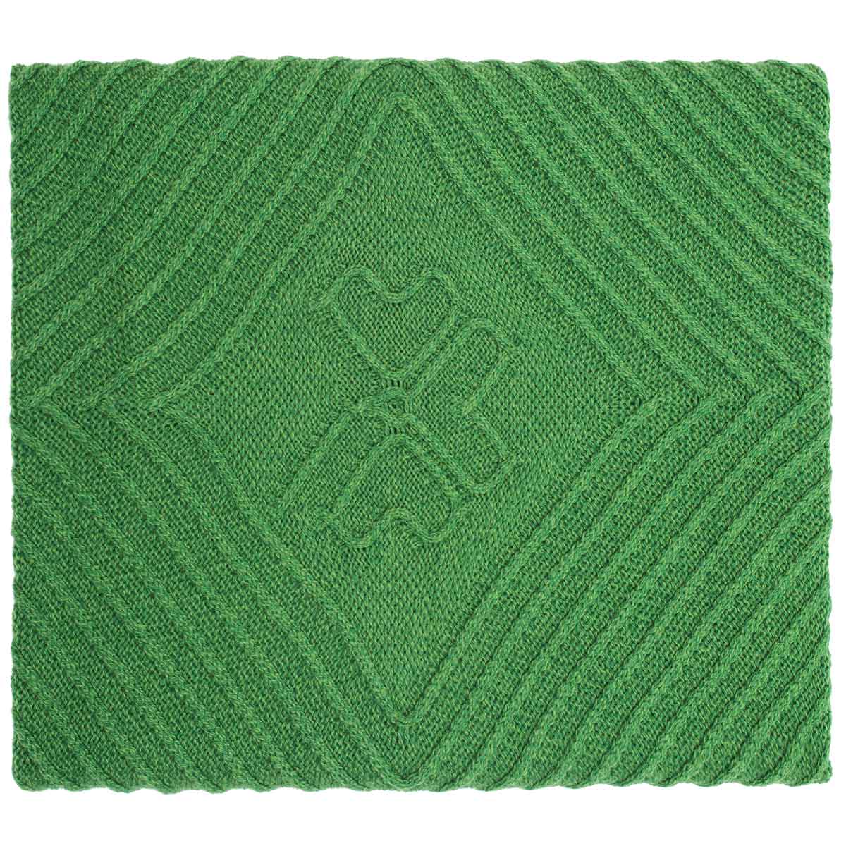 Product image for Irish Throw | Merino Wool Shamrock Design Throw