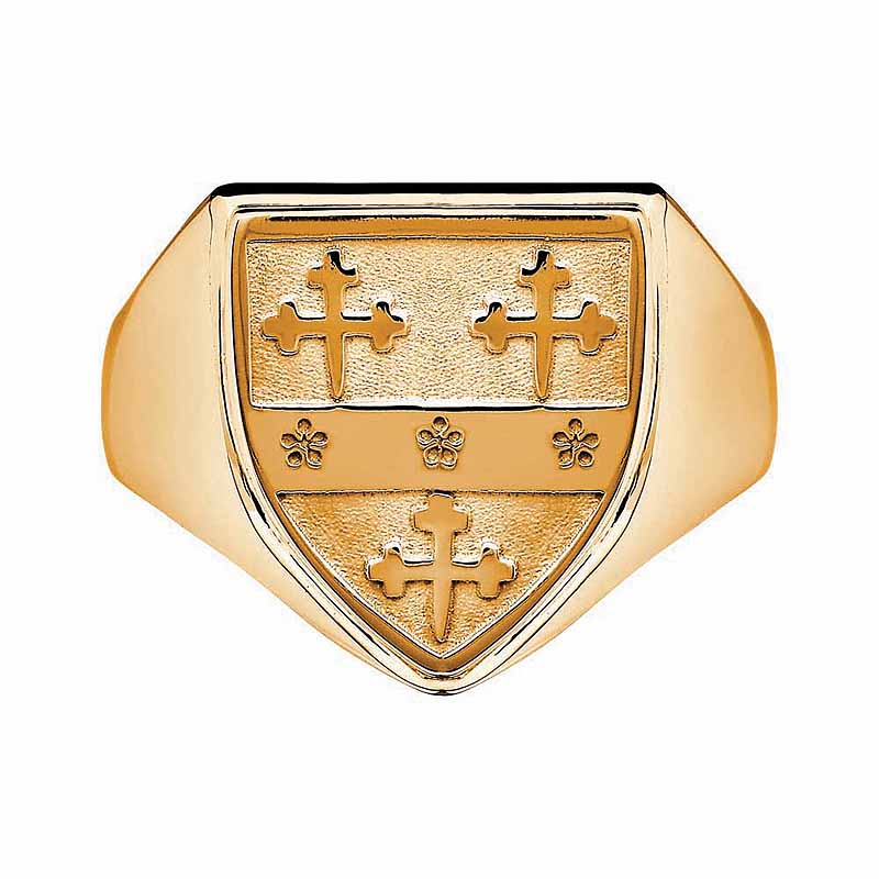 Product image for Irish Coat of Arms Jewelry | Mens Heavy Shield Ring