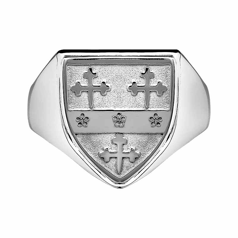 Product image for Irish Coat of Arms Jewelry | Mens Heavy Shield Ring