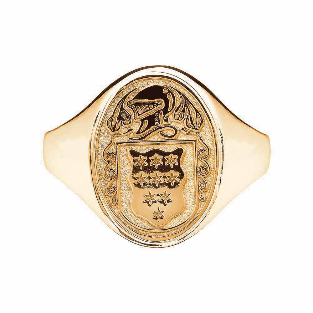 Product image for Irish Coat of Arms Jewelry | Ladies Oval Solid Heavy Ring