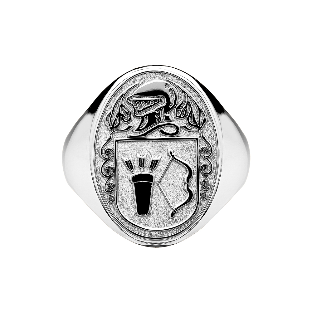 Product image for Irish Coat of Arms Jewelry | Mens Oval Shield Solid Heavy Ring