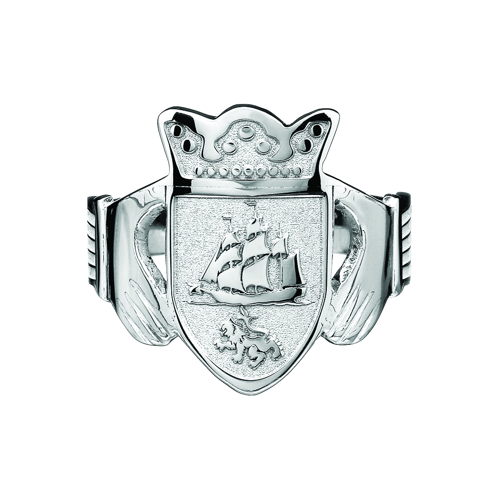 Product image for Irish Coat of Arms Jewelry | Ladies Claddagh Ring