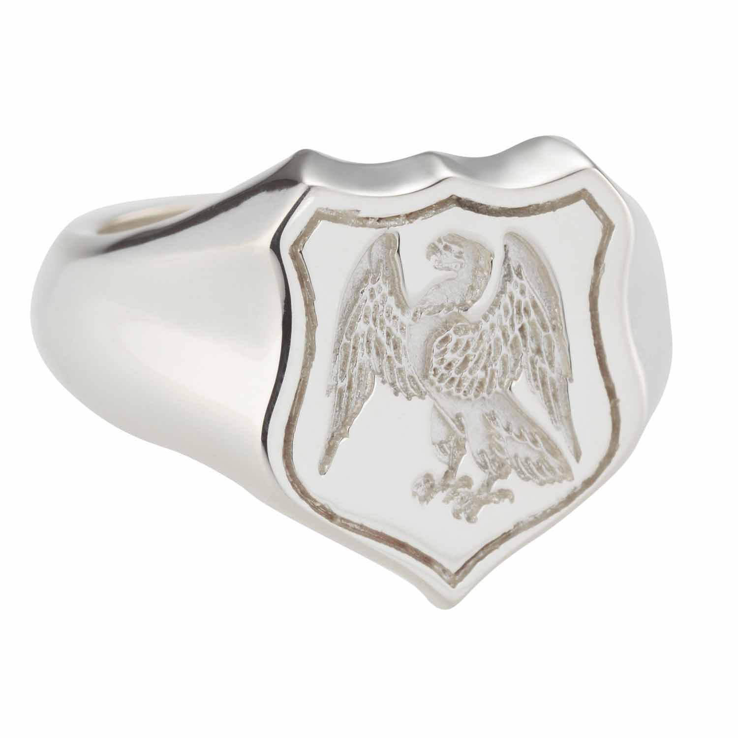 Product image for Irish Rings - Sterling Silver Family Crest Shield Ring