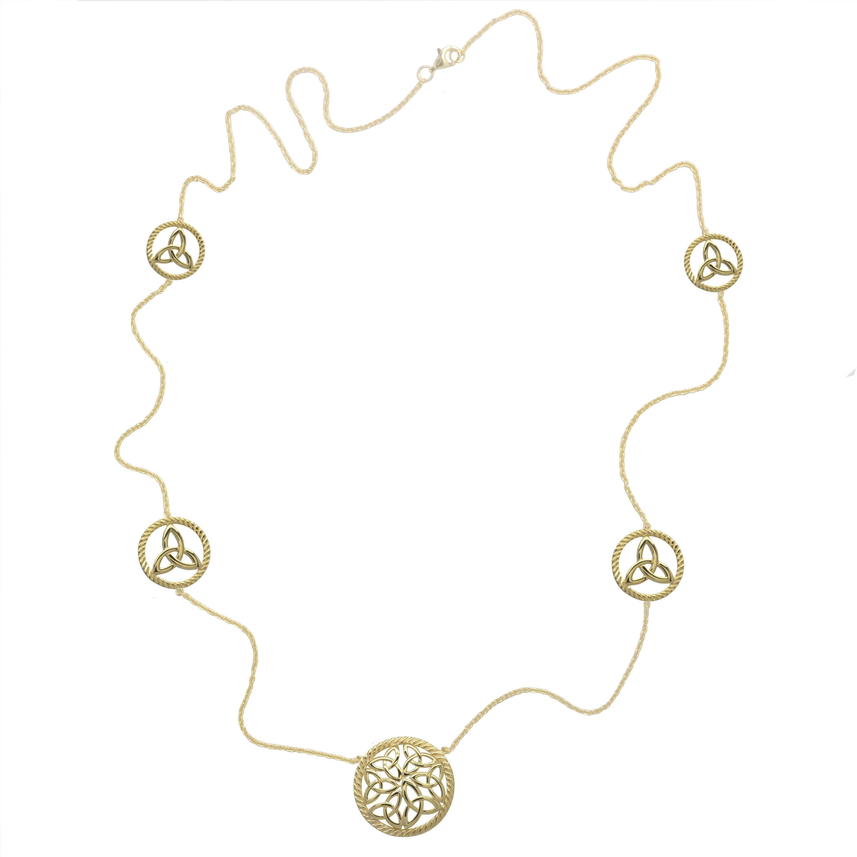 Product image for Irish Necklace | Gold Plated Sterling Silver Trinity Knot Irish Necklet