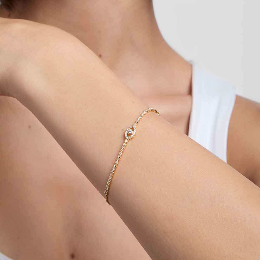Product image for Irish Bracelet | Evil Eye Crystal Tennis Bracelet