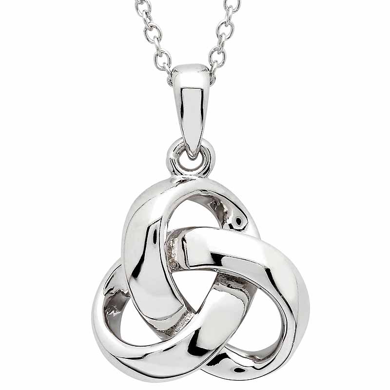 Product image for Irish Necklace | Sterling Silver Celtic Trinity Knot Pendant