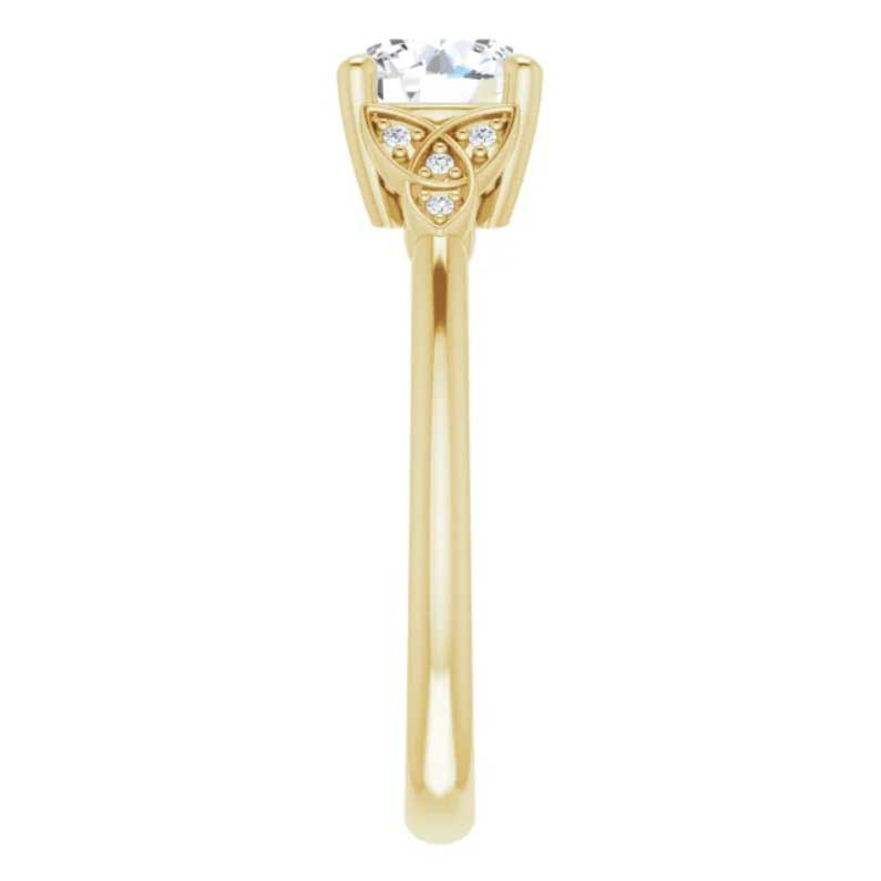 Product image for Irish Engagement Ring | Aoibhe 14k Yellow Gold 1ct Diamond Celtic Trinity Knot Ring