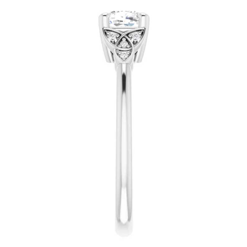 Product image for Irish Engagement Ring | Bebhinn 14K White Gold  Diamond Celtic Trinity Knot Ring