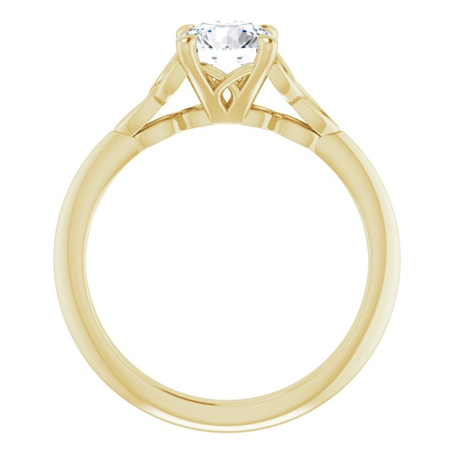 Product image for Irish Engagement Ring | Flannait 14k Yellow Gold 1ct Diamond Solitaire Celtic Trinity Knot Ring 