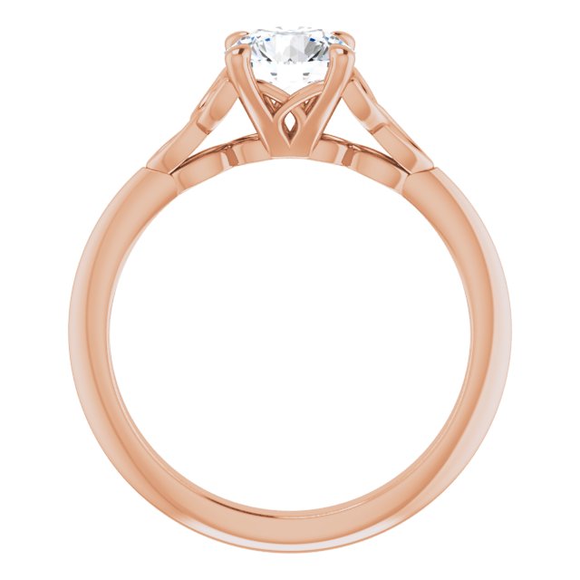 Product image for Irish Engagement Ring | Fineamhain 14k Rose Gold 1ct Diamond Solitaire Celtic Trinity Knot Ring 