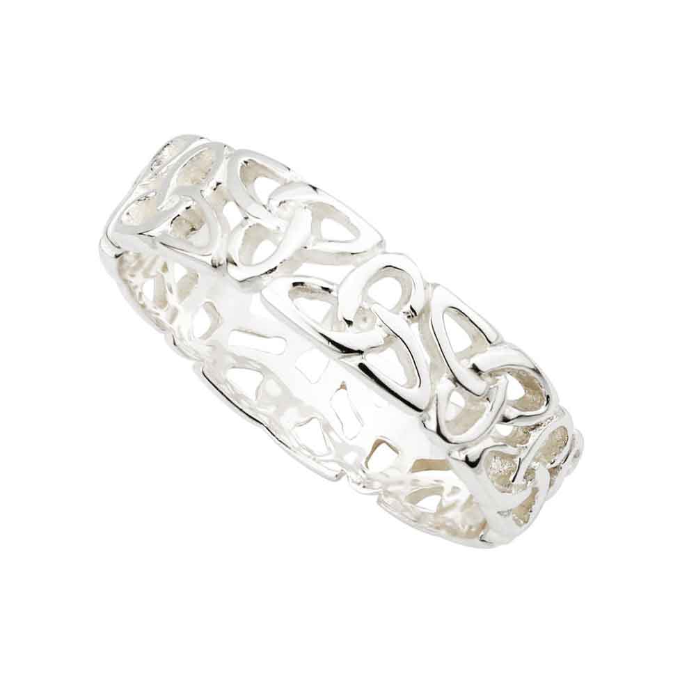 Product image for Trinity Knot Ring - Ladies Sterling Silver Trinity Knot Band