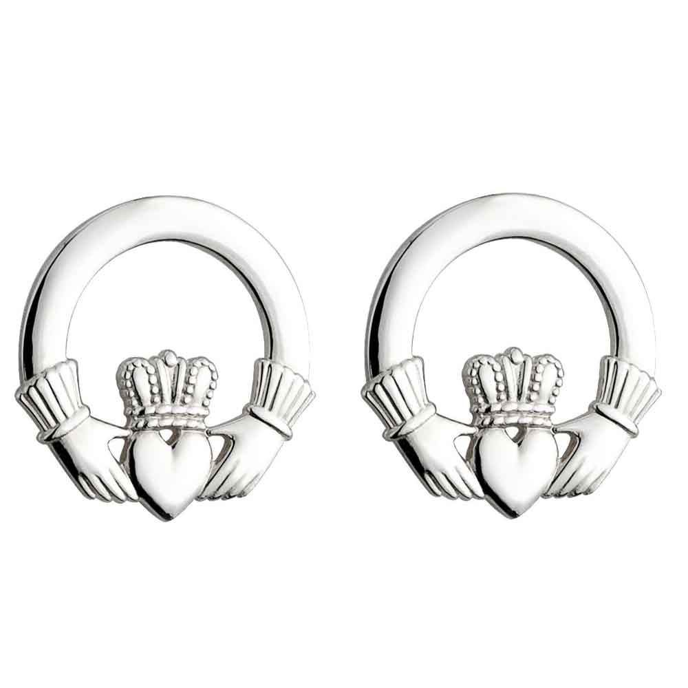 Product image for Sterling Silver Claddagh Earrings