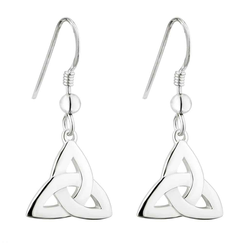Product image for Celtic Earrings - Sterling Silver Trinity Knot Earrings