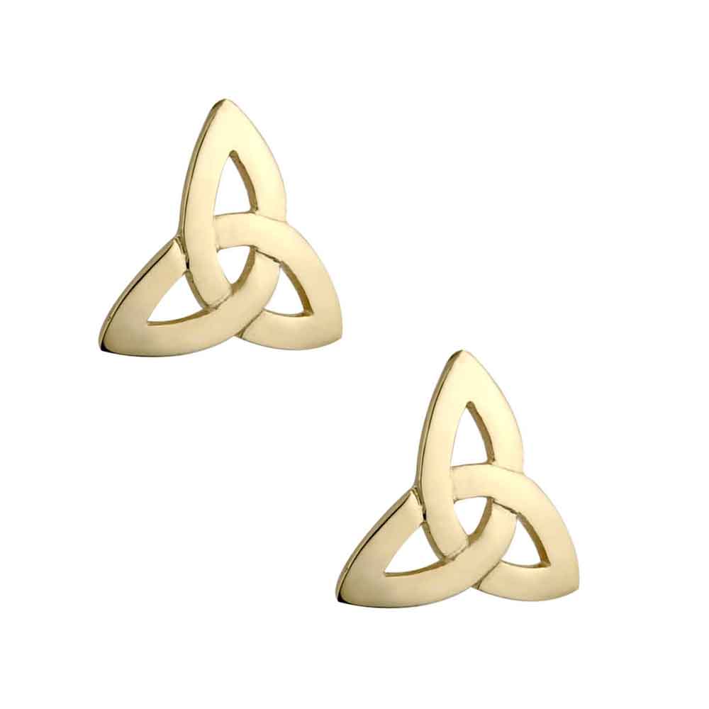 Product image for Irish Earrings | 9k Gold Stud Celtic Trinity Knot Earrings