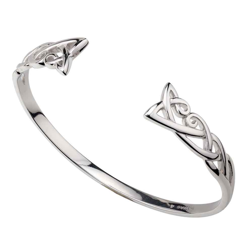 Product image for Celtic Bracelet - Sterling Silver Torc Bangle