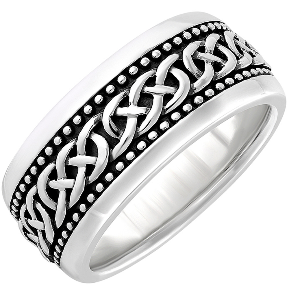 Product image for SALE | Irish Rings | Sterling Silver Oxidized Large Celtic Knot Ring