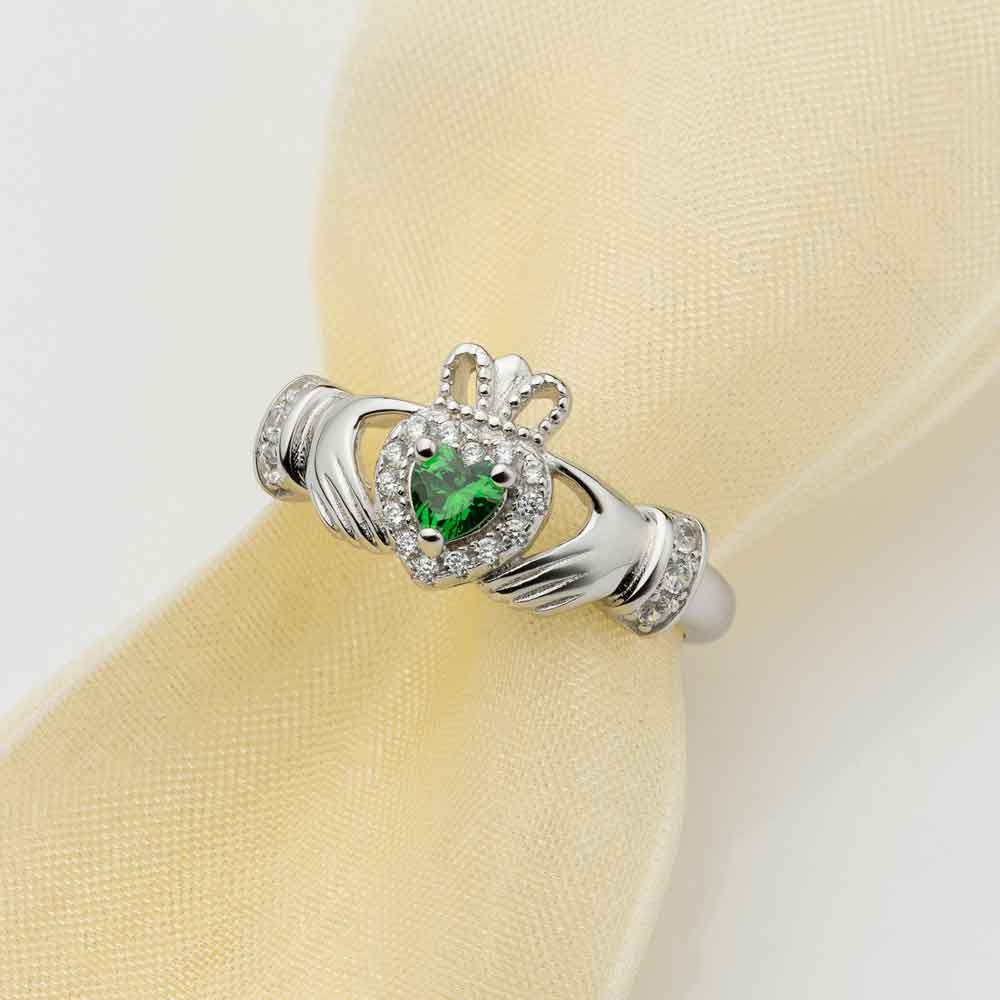 Buy Sterling Silver Claddagh Ring With Gold Heart Online in India - Etsy